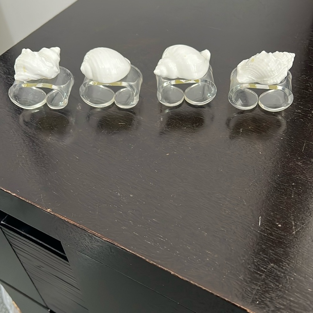 Vintage Skafford shell napkin rings